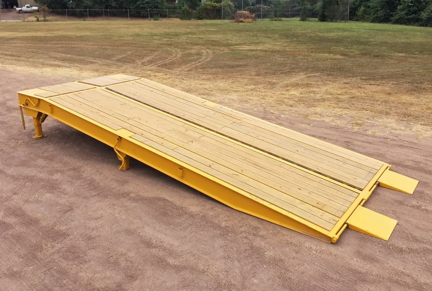 Ledwell movable loading ramp painted safety yellow