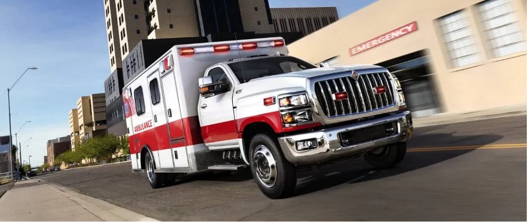 International CV Series ambulance with a rescue body