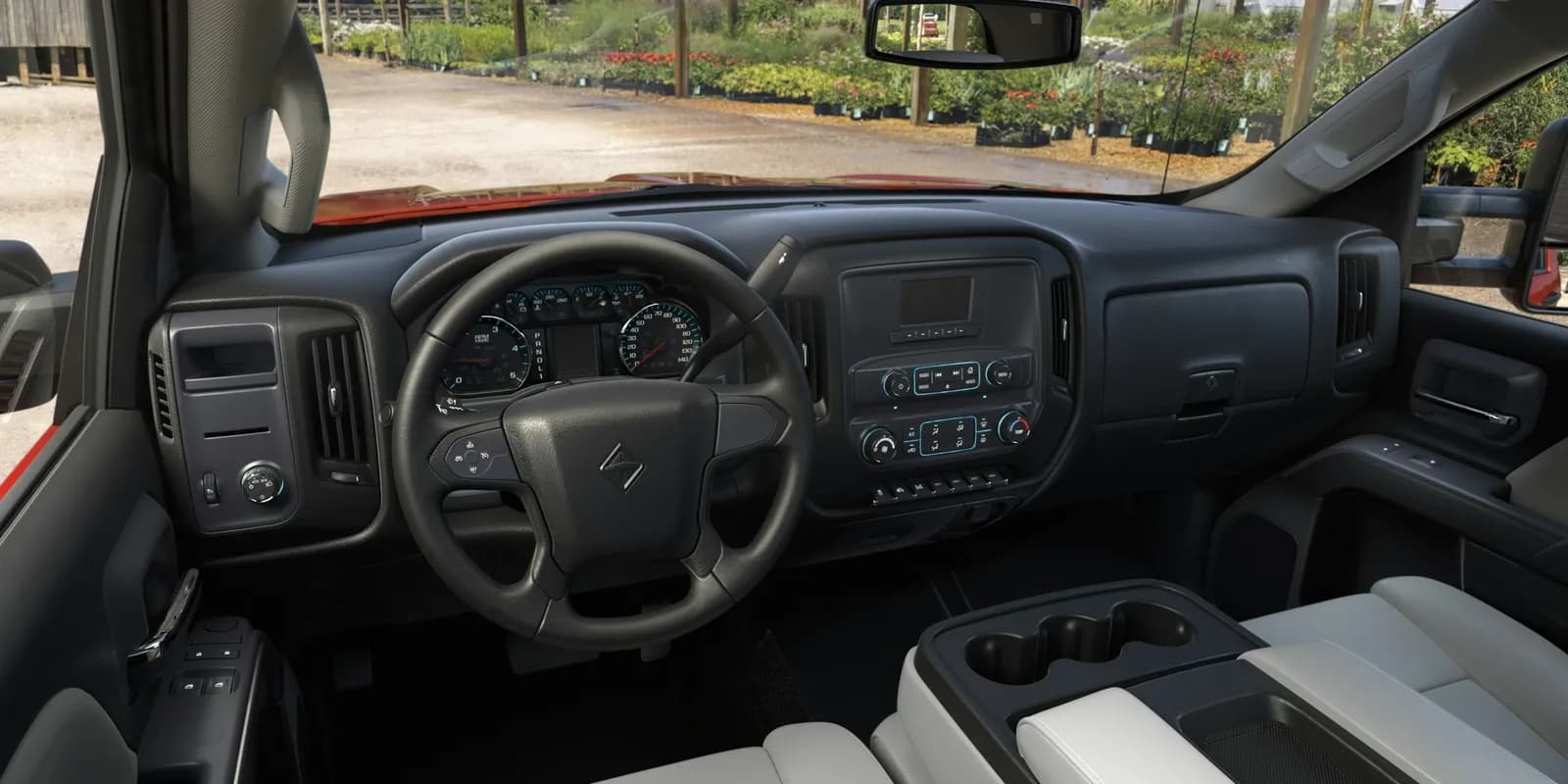 International CV Series Classic interior with DriverFirst dashboard and steering wheel