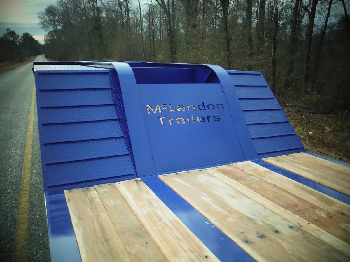 Detachable neck detail on a blue McLendon lowboy